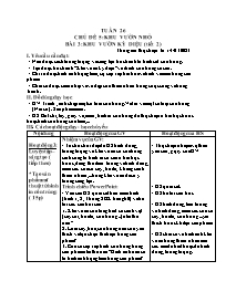 Giáo án Mĩ thuật Lớp 3 - Tuần 26 - Bài 3: Khu