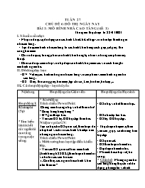 Giáo án Mĩ thuật Lớp 3 - Tuần 27 - Bài 1: Mô 