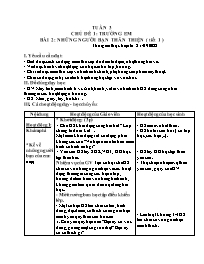 Giáo án Mĩ thuật Lớp 3 - Tuần 3 - Bài 2: Nhữn