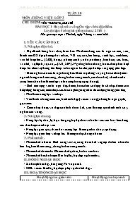 Giáo án Tiếng Việt Lớp 3 - Tuần 10 - Chủ điểm