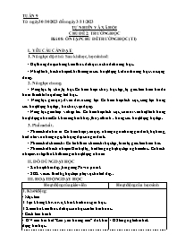 Giáo án Tự nhiên và Xã hội Lớp 3 - Bài 8+9 -