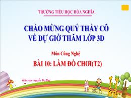 Bài giảng Công nghệ 3 (Kết nối tri thức) - Bà