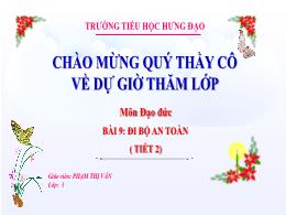 Bài giảng Đạo đức 3 (Kết nối tri thức) - Bài