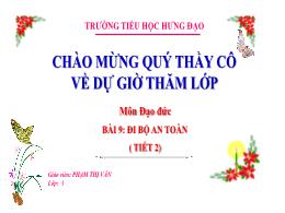 Bài giảng Đạo đức 3 (Kết nối tri thức) - Bài