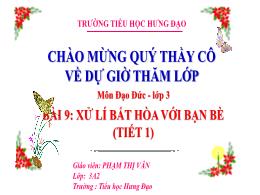 Bài giảng Đạo đức 3 (Kết nối tri thức) - Bài