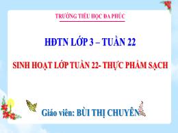 Bài giảng Hoạt động trải nghiệm 3 (Kết nối tr