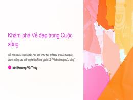 Bài giảng Mĩ thuật 4 (Kết nối tri thức) - Chủ