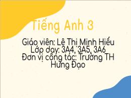 Bài giảng Tiếng Anh 3 (Global Success) - Revi