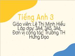 Bài giảng Tiếng Anh 3 (Global Success) - Revi