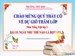Bài giảng Tiếng Việt 3 (Kết nối tri thức) - B