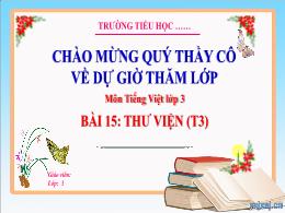 Bài giảng Tiếng Việt 3 (Kết nối tri thức) - B