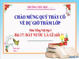 Bài giảng Tiếng Việt 3 (Kết nối tri thức) - B