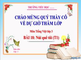 Bài giảng Tiếng Việt 3 (Kết nối tri thức) - B