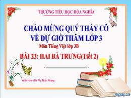 Bài giảng Tiếng Việt 3 (Kết nối tri thức) - B