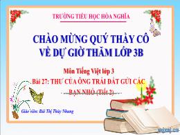 Bài giảng Tiếng Việt 3 (Kết nối tri thức) - B
