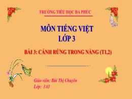 Bài giảng Tiếng Việt 3 (Kết nối tri thức) - B