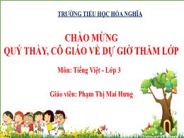 Bài giảng Tiếng Việt 3 (Kết nối tri thức) - B
