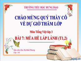 Bài giảng Tiếng Việt 3 (Kết nối tri thức) - B