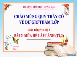 Bài giảng Tiếng Việt 3 (Kết nối tri thức) - B