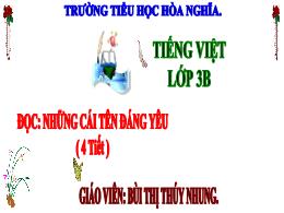Bài giảng Tiếng Việt 3 (Kết nối tri thức) - B