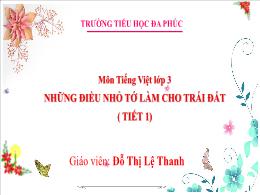 Bài giảng Tiếng Việt 3 (Kết nối tri thức) - B