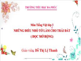 Bài giảng Tiếng Việt 3 (Kết nối tri thức) - B