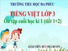 Bài giảng Tiếng Việt 3 (Kết nối tri thức) - B