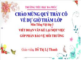 Bài giảng Tiếng Việt 3 (Kết nối tri thức) - B
