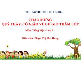 Bài giảng Tiếng Việt 3 (Kết nối tri thức) - B
