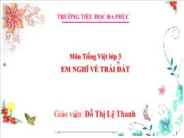 Bài giảng Tiếng Việt 3 (Nghe - Viết) - Bài 27