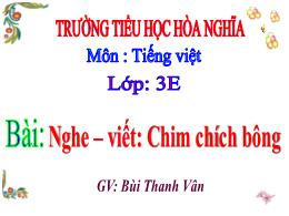 Bài giảng Tiếng Việt 3 (Nghe - Viết) Sách Kết