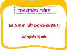 Bài giảng Tiếng Việt 3 (Nghe - Viết) Sách Kết