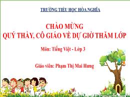 Bài giảng Tiếng Việt 3 (Nói và nghe) Sách Kết