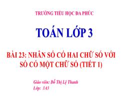 Bài giảng Toán 3 (Kết nối tri thức) - Bài 23: