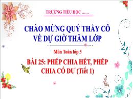 Bài giảng Toán 3 (Kết nối tri thức) - Bài 25: