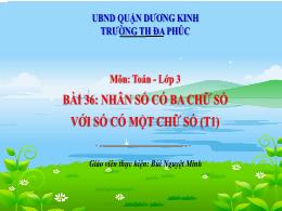 Bài giảng Toán 3 (Kết nối tri thức) - Bài 36: