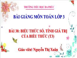 Bài giảng Toán 3 (Kết nối tri thức) - Bài 38: