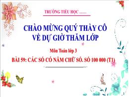 Bài giảng Toán 3 (Kết nối tri thức) - Bài 59: