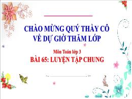 Bài giảng Toán 3 (Kết nối tri thức) - Bài 65:
