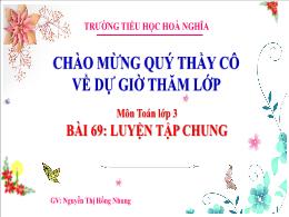 Bài giảng Toán 3 (Kết nối tri thức) - Bài 69: