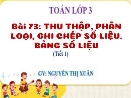 Bài giảng Toán 3 (Kết nối tri thức) - Bài 73: