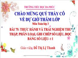 Bài giảng Toán 3 (Kết nối tri thức) - Bài 75: