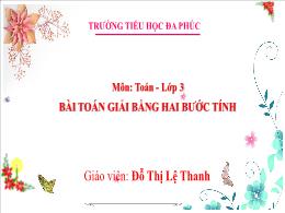 Bài giảng Toán 3 (Kết nối tri thức) - Bài: Bà