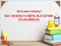 Bài giảng Tự nhiên xã hội 3 (Kết nối tri thức