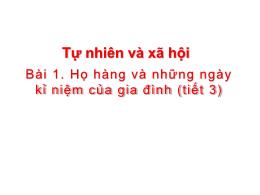 Bài giảng Tự nhiên xã hội 3 (Kết nối tri thức