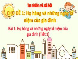 Bài giảng Tự nhiên xã hội 3 (Kết nối tri thức