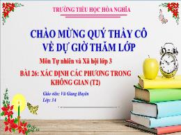 Bài giảng Tự nhiên xã hội 3 (Kết nối tri thức