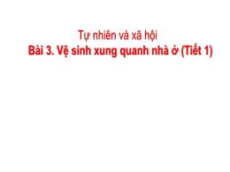 Bài giảng Tự nhiên xã hội 3 (Kết nối tri thức