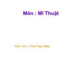 Bài giảng Mĩ thuật 3 - Bài 11: Vẽ cành lá - N