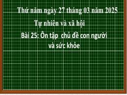 Bài giảng Tự nhiên xã hội 3 (Kết nối tri thức